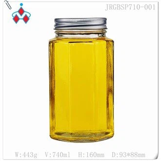 glass bee honey jars