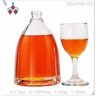 Glass Spirit Brandy Bottle