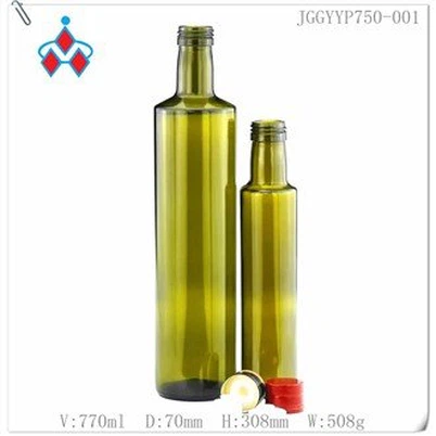 Green Olive Oil Glass Bottle 750ml