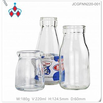 Milk Glass Bottle 220ml