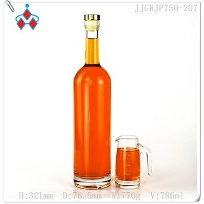 Flint Glass Vodka Bottle 750ml