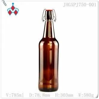 Swing Top Easy Cap Beer Clear Glass Bottles