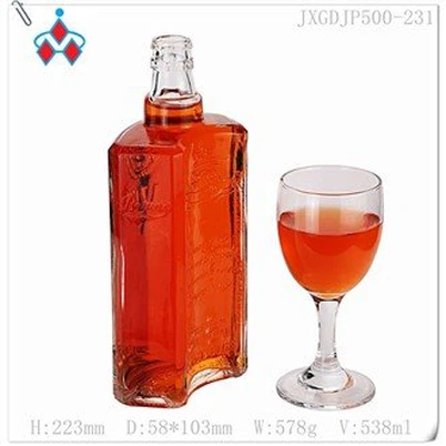 Whisky Engraved Glass Bottle