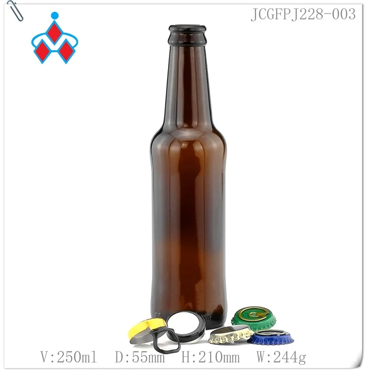 228ml Amber Beer Glass Bottle