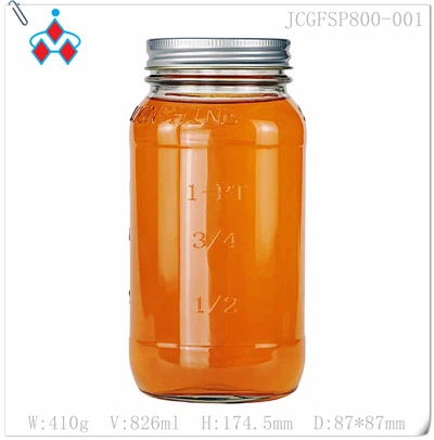Clear Glass Jar 800ml