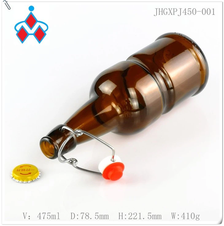 Swing Top Amber Beer Glass Bottle 450ml suppliers